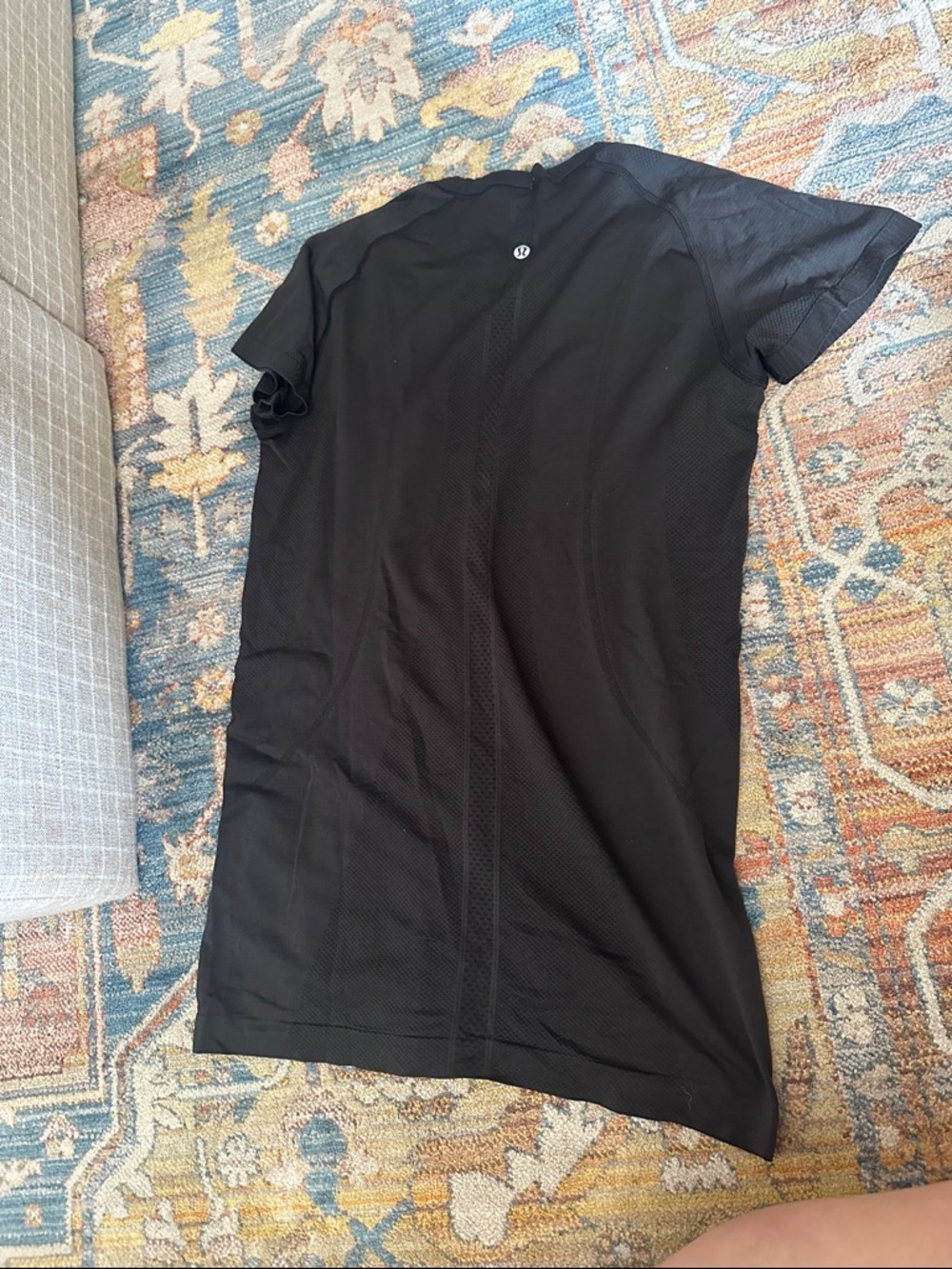 lululemon athletica Black Performance Top with Subtle Branding